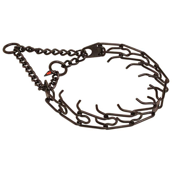 Strong Herm Sprenger Sharpei Pinch Collar of Black Stainless Steel - 2.25 mm (1/11 inch)