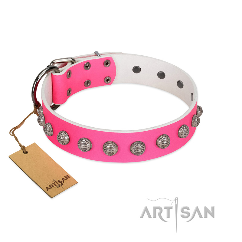 Collar for small dogs in caramel – lien-paris