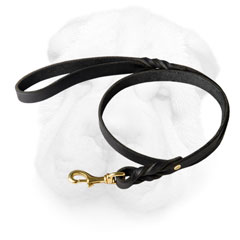 Shar Pei Leather Leash