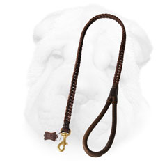 Shar Pei Leash Made of Leather