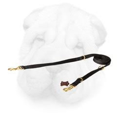 Shar Pei Leash with Brass Hardware