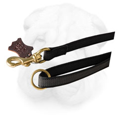 Nylon Shar Pei Leash Equipped with Brass Hardware