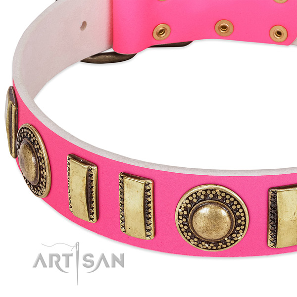 Best quality full grain leather dog collar for your lovely four-legged friend