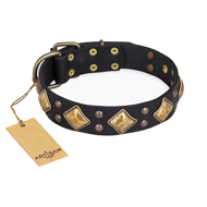 "Fancy-Schmancy" FDT Artisan Studded Leather Sharpei Collar "Fancy-Schmancy" FDT Artisan Studded Leather Sharpei Collar