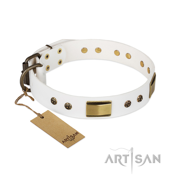 Exquisite natural genuine leather collar for your dog