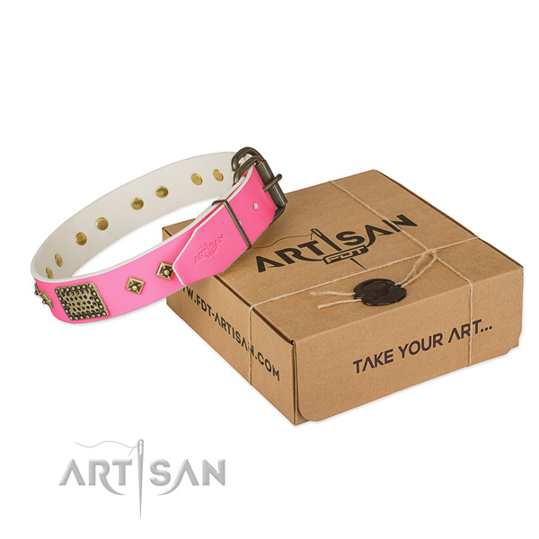 Strong decorations on dog collar for daily use