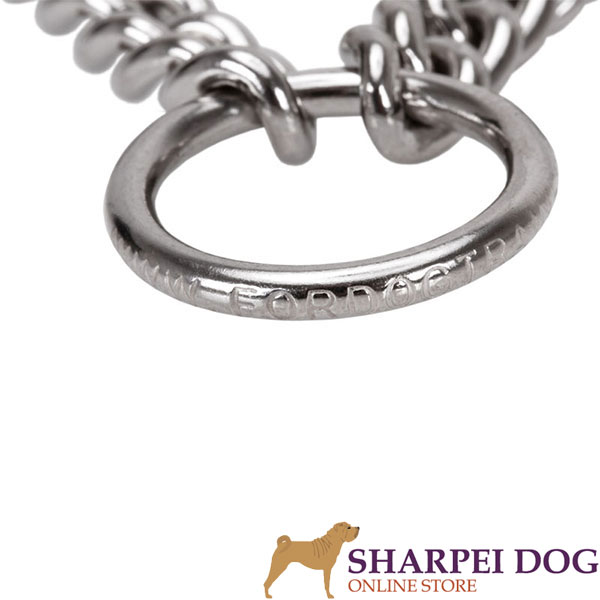 Durable dog prong collar of rust resistant stainless steel for large pets