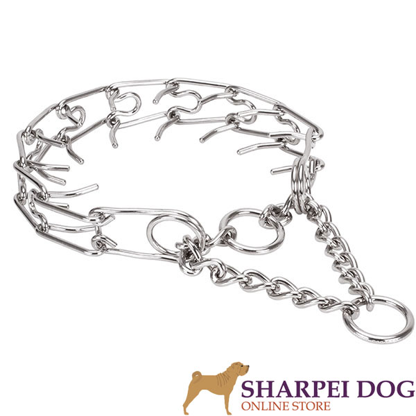 Large breeds stainless steel dog pinch collar